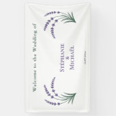 Simple Lavender Wedding 横断幕 (縦)