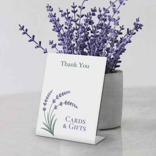 Simple Lavender Wedding Gifts & Cards 台座サイン