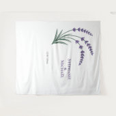 Simple Lavender Wedding Photo Booth Backdrop タペストリー (正面(横))