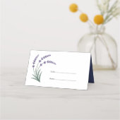 Simple Lavender Wedding Place Cards プレイスカード (正面)