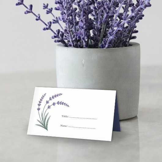 Simple Lavender Wedding Place Cards プレイスカード
