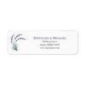 Simple Lavender Wedding Return Address Label ラベル (正面)