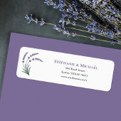 Simple Lavender Wedding Return Address Label ラベル