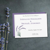 Simple Lavender Wedding Save The Date Invitation 招待状