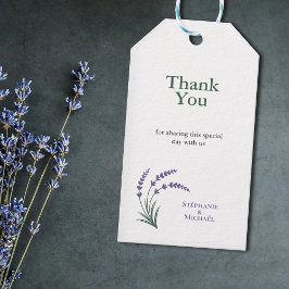 Simple Lavender Wedding Thank You Gift Tags ギフトタグ