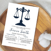 Simple Law University Graduation Party Invitation 招待状