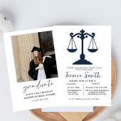 Simple Law University Graduation Party Invitation 招待状