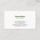 Simple Lawn Care Service Logo Yard work Landscaper 名刺 (裏面)