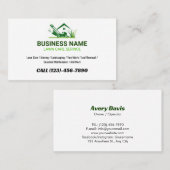 Simple Lawn Care Service Logo Yard work Landscaper 名刺 (正面/裏面)