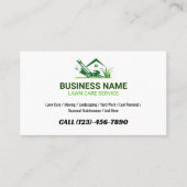 Simple Lawn Care Service Logo Yard work Landscaper 名刺 (正面)