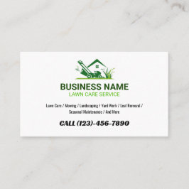 Simple Lawn Care Service Logo Yard work Landscaper 名刺