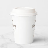 Simple Leaf Modern Family Thanksgiving Dinner 紙コップ (左)