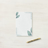 Simple Leaf Pattern Post-it Notes ポストイット (デスク上)