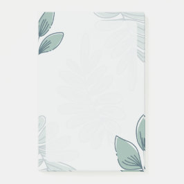 Simple Leaf Pattern Post-it Notes ポストイット