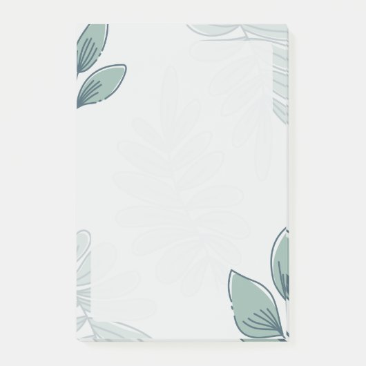 Simple Leaf Pattern Post-it Notes ポストイット (正面)