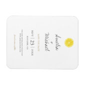 Simple Lemon Save the Date マグネット (横)