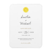 Simple Lemon Save the Date マグネット (縦)