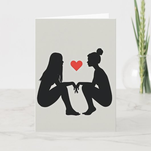Simple Lesbian Love Card カード (正面)