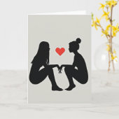 Simple Lesbian Love Card カード (黄色い花)
