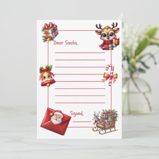 Simple Letter to Santa 招待状 (スタンド正面)