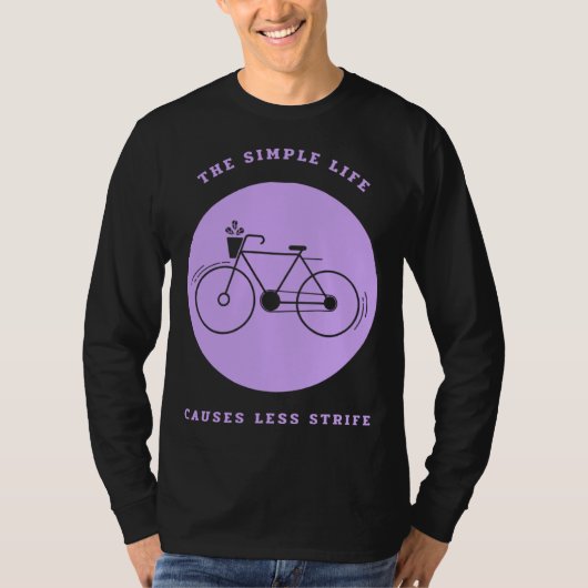 Simple Life Bicycle Biking  Environmental Tシャツ (正面)
