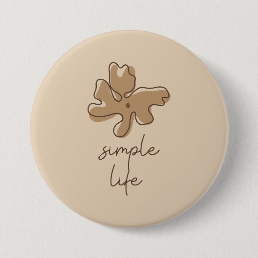 Simple Life Minimalism Button 缶バッジ (正面)