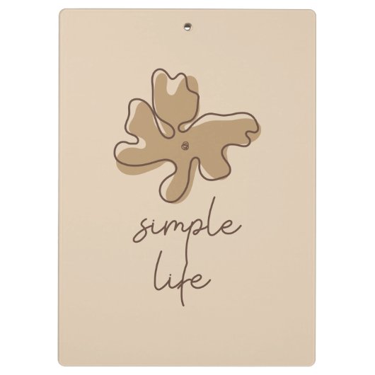 Simple Life Minimalism Clipboard クリップボード (裏面)