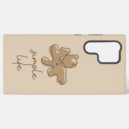 Simple Life Minimalism Samsung Galaxyケース (裏面横)