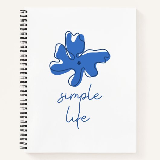 Simple Life Minimalism Spiral Notebook ノートブック (正面)