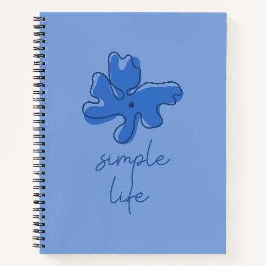 Simple Life Minimalism Spiral Notebook ノートブック (正面)