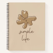 Simple Life Minimalism Spiral Notebook ノートブック (正面)