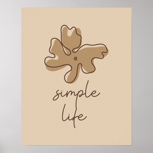 Simple Life Minimalism Wall Art ポスター (正面)