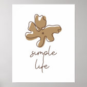 Simple Life Minimalism Wall Art ポスター (正面)