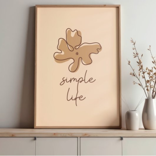 Simple Life Minimalism Wall Art ポスター