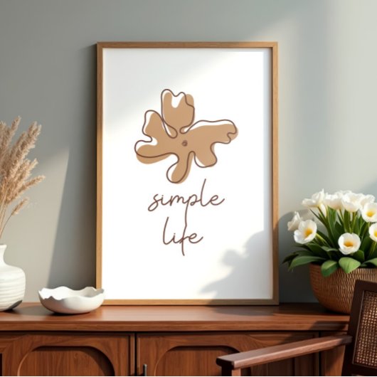 Simple Life Minimalism Wall Art ポスター