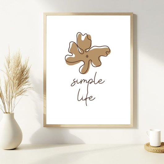 Simple Life Minimalism Wall Art ポスター