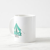 "Simple Life" Minimalist Camping Design コーヒーマグカップ (正面左)