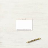 Simple Light Beige Linen Black Typography ポストイット (デスク上)
