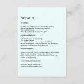 Simple Light Blue Wedding Details  エンクロージャーカード (正面)