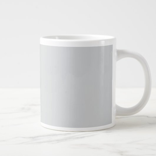Simple Light Grey ジャンボコーヒーマグカップ (右)