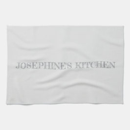 Simple Light Grey Personalized Modern Chic キッチンタオル