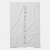 Simple Light Grey Personalized Modern Chic キッチンタオル (縦)