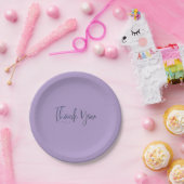 Simple light purple family picnic paper plates  ペーパープレート (パーティー)
