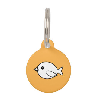 Simple Line Art Dog & Cat Tag ペット ネームタグ