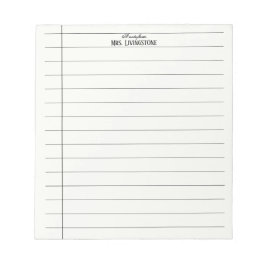 Simple Lines Teacher Notepad ノートパッド