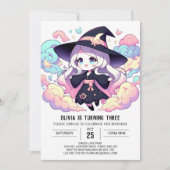 Simple Little Wizard Birthday 招待状 (正面)