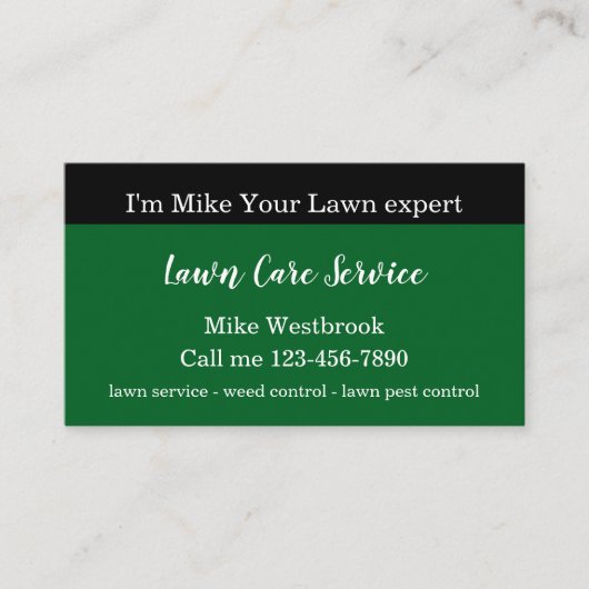 Simple Local Lawn Care Service  名刺 (正面)