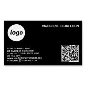 Simple Logo and QR Code マグネット名刺 (正面)