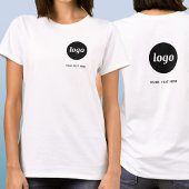 Simple Logo and Text Business Crest and Back Tシャツ