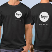 Simple Logo and Text Business Crest and Back Tシャツ